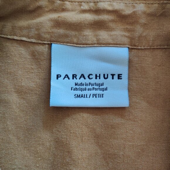 Parachute 100% Linen Oversized Shirt & Pants Ochre Yellow Matching Set Small EUC - Picture 9 of 9